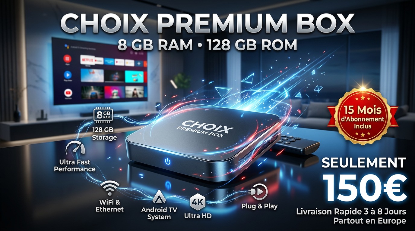 Choix Premium Box - 8 Go RAM, 128 Go stockage, 15 mois d'abonnement inclus